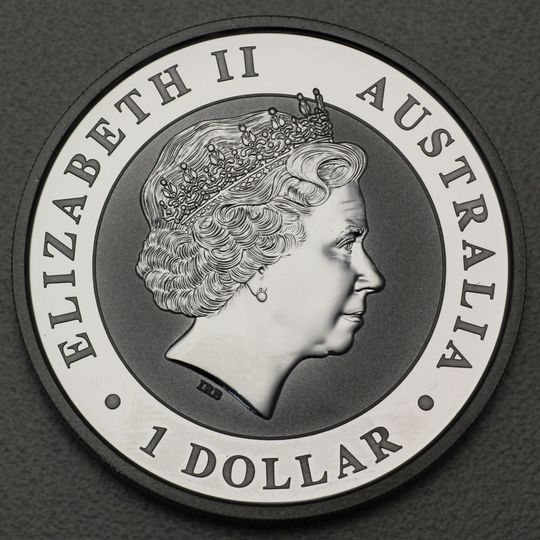 Koala Silbermünze 1oz Kopfseite Prägejahr 2015